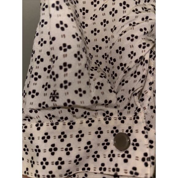 Tory Burch Silk printed V Neck Tunic Top Size 4 - Picture 5 of 8